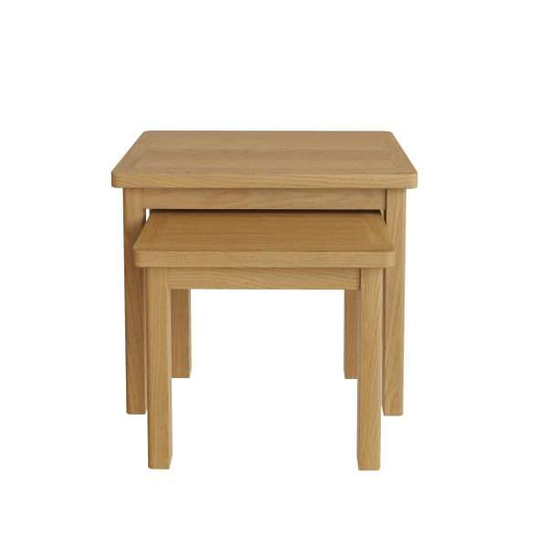 Nesting Oak Tables Set - Modern and Space-Saving Furniture - Image 7