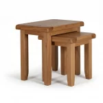 Solid Oak Nest of 2 Tables