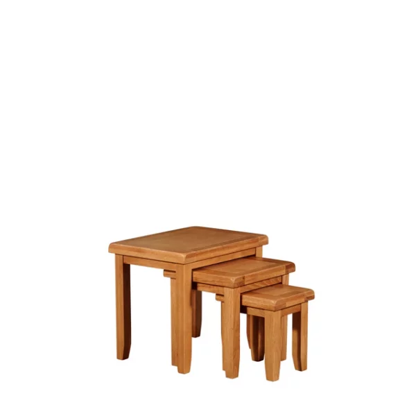 Rustic Oak Nest Tables - Image 3