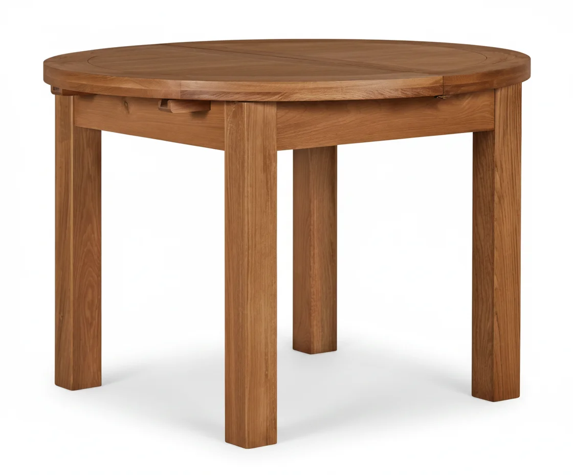 Oak Round Extendable Dining Table