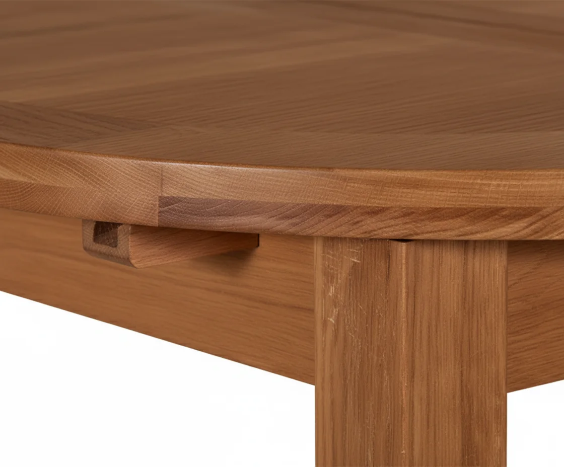 Oak Round Extendable Dining Table