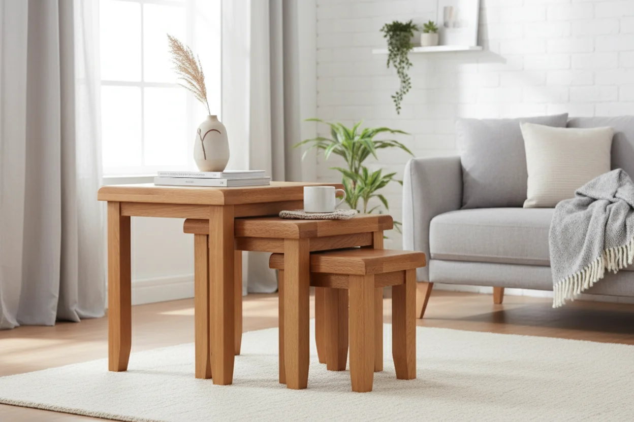 Rustic Oak Nest Tables