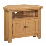 Rustic Oak Corner TV Unit