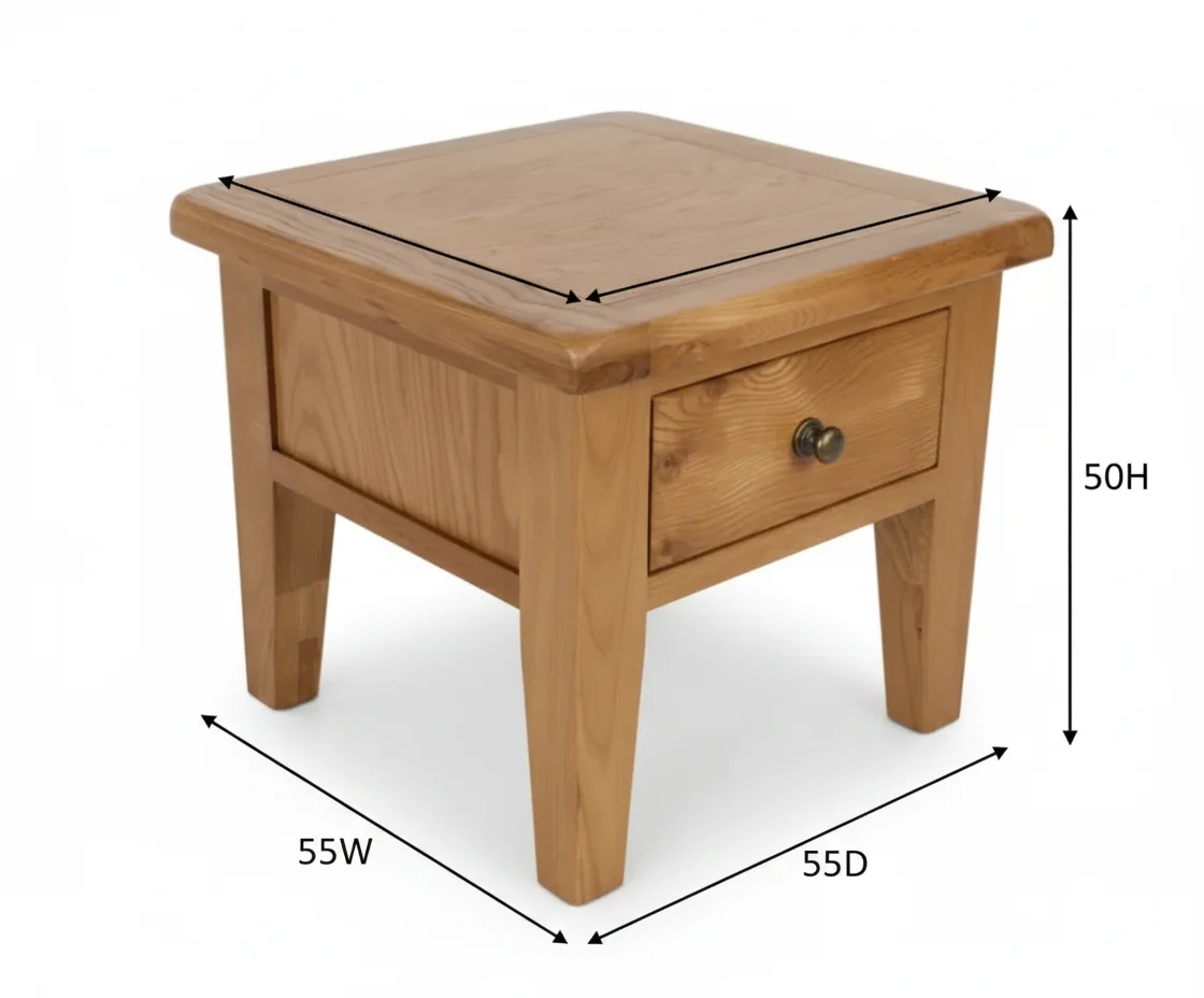Small Oak Table Lamp