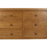 Rustic Oak Chest 6 Drawers
