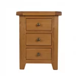 Solid Rustic Oak Bedside - 47cm Wide , Ready Assembled