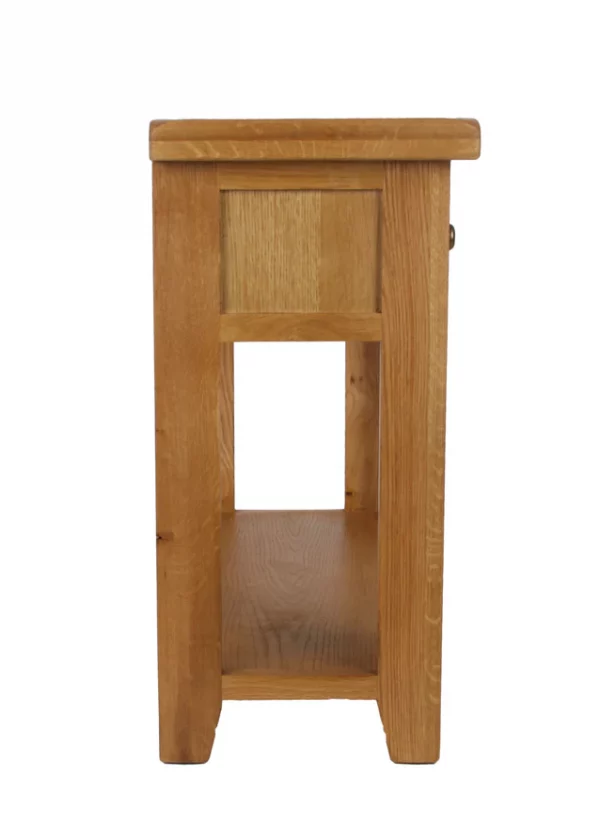 Oak Console Table With Storage - Image 7