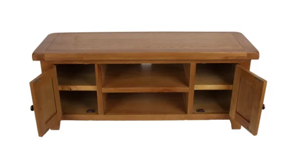 Oak TV Stand & TV Unit: Large TV Cabinet Solutions, Rustic Oak - Image 5