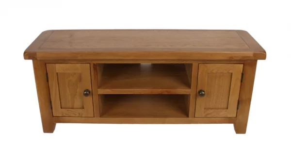 Oak TV Stand & TV Unit: Large TV Cabinet Solutions, Rustic Oak - Image 2