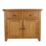 Rustic Oak Small Sideboard 2 Doors 2 Drawers