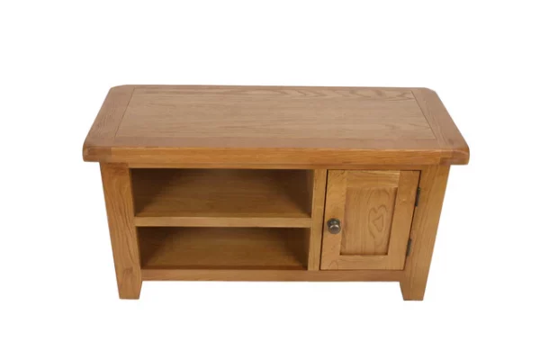 Small Oak TV Unit: Solid Oak TV Stand, Oak TV Cabinet, Small TV - Image 3