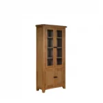 Rustic Oak Display Cabinet