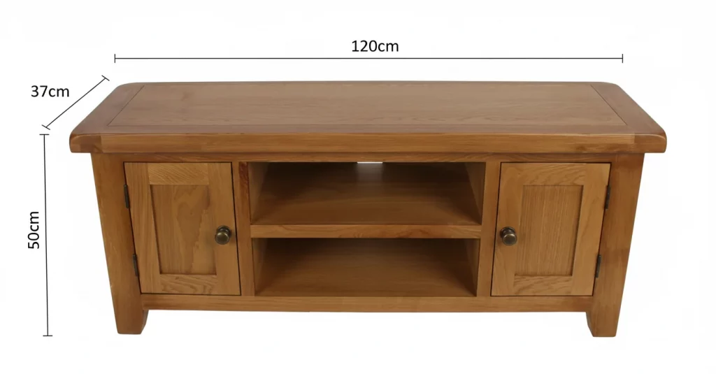 oak rustic tv stand