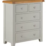 Modern Grey and Oak Chest of Drawers - Stylish Storage Solution