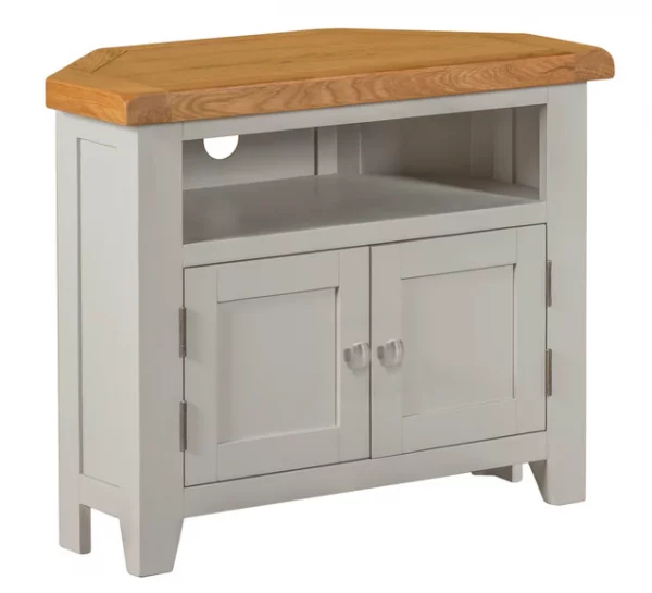 grey corner tv unit