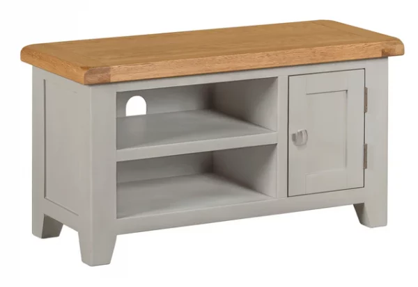 small grey tv unit