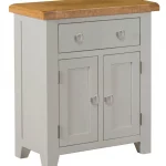 Solid Oak Mini Sideboard Grey Painted Compact Storage