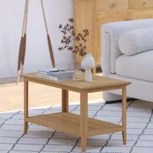 London Oak Coffee Table With Shelve