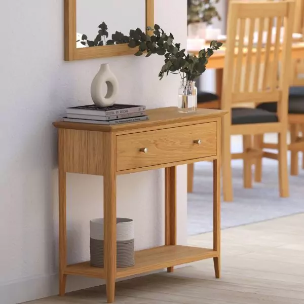 Light Oak Console Table