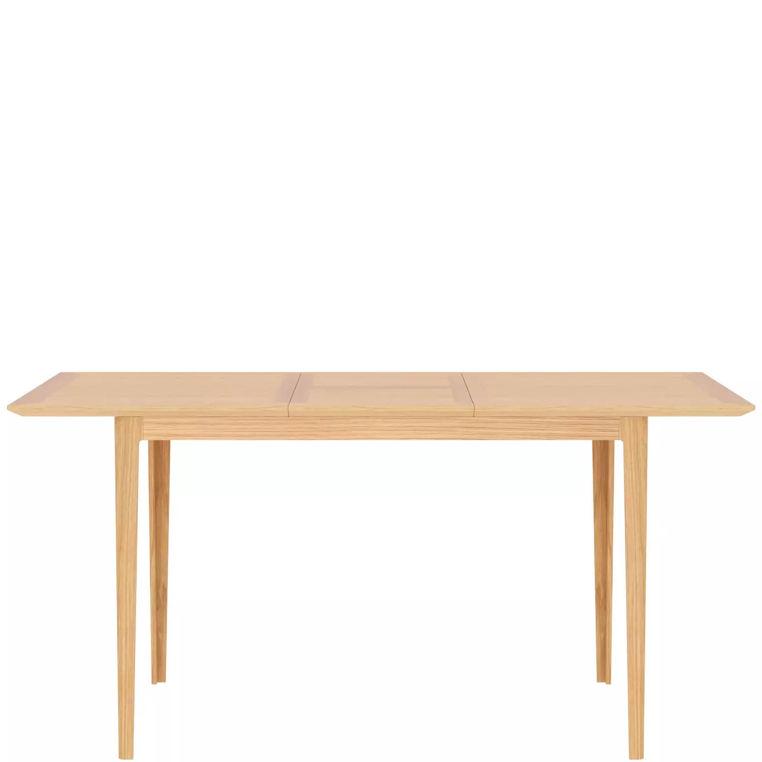 Light Oak Extended Dining Table - detail of solid oak top and extension