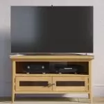 London Oak Glazed Corner Tv Unit