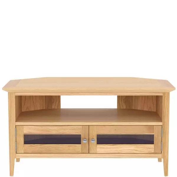 Light Oak Glazed Corner Tv Unit - Image 2