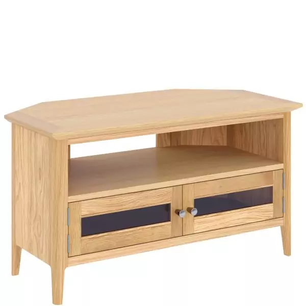 Light Oak Glazed Corner Tv Unit - Image 3