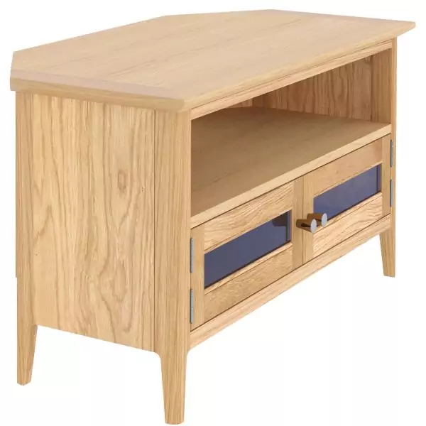 Light Oak Glazed Corner Tv Unit - Image 5