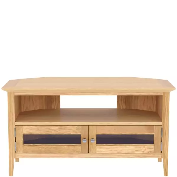 Light Oak Glazed Corner Tv Unit - Image 6