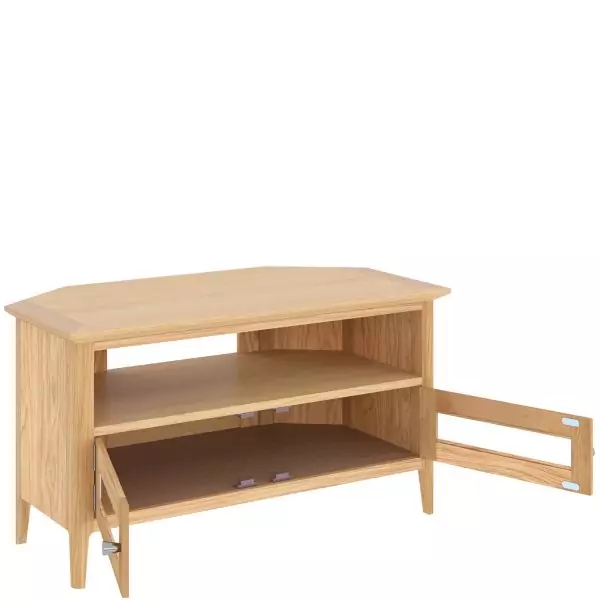 Light Oak Glazed Corner Tv Unit - Image 7
