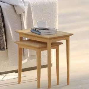 Light Oak Nest Of 2 Tables