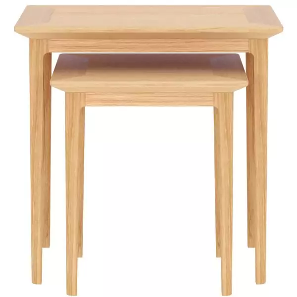 Light Oak Nest Of 2 Tables - Image 2