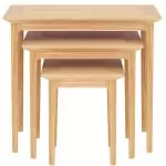 Light Oak Nest Of 3 Tables