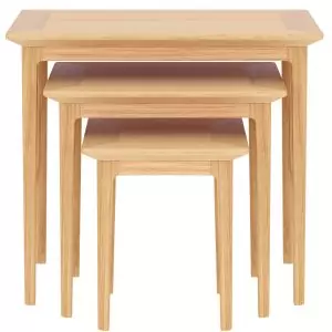 Light Oak Nest Of 3 Tables