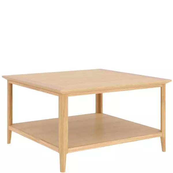 London Oak Square Coffee Table With Shelve - Image 5