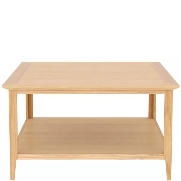 London Oak Square Coffee Table With Shelve - Image 6