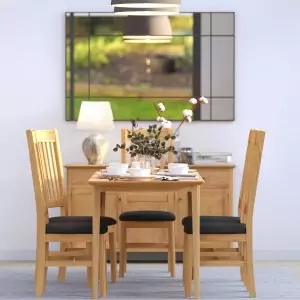 Light Oak Square Dining Table