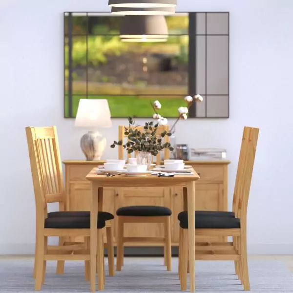 Light Oak Square Dining Table
