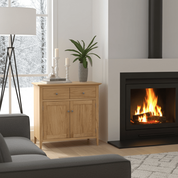 Light Oak Small Sideboard Compact