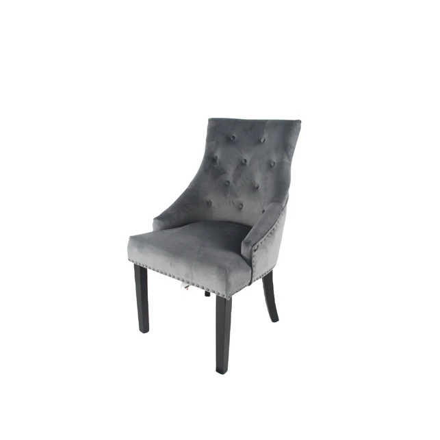Velvet Grey Dining Chairs - Image 10