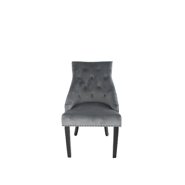 Velvet Grey Dining Chairs - Image 8