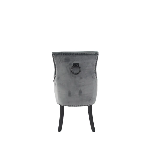 Velvet Grey Dining Chairs - Image 7