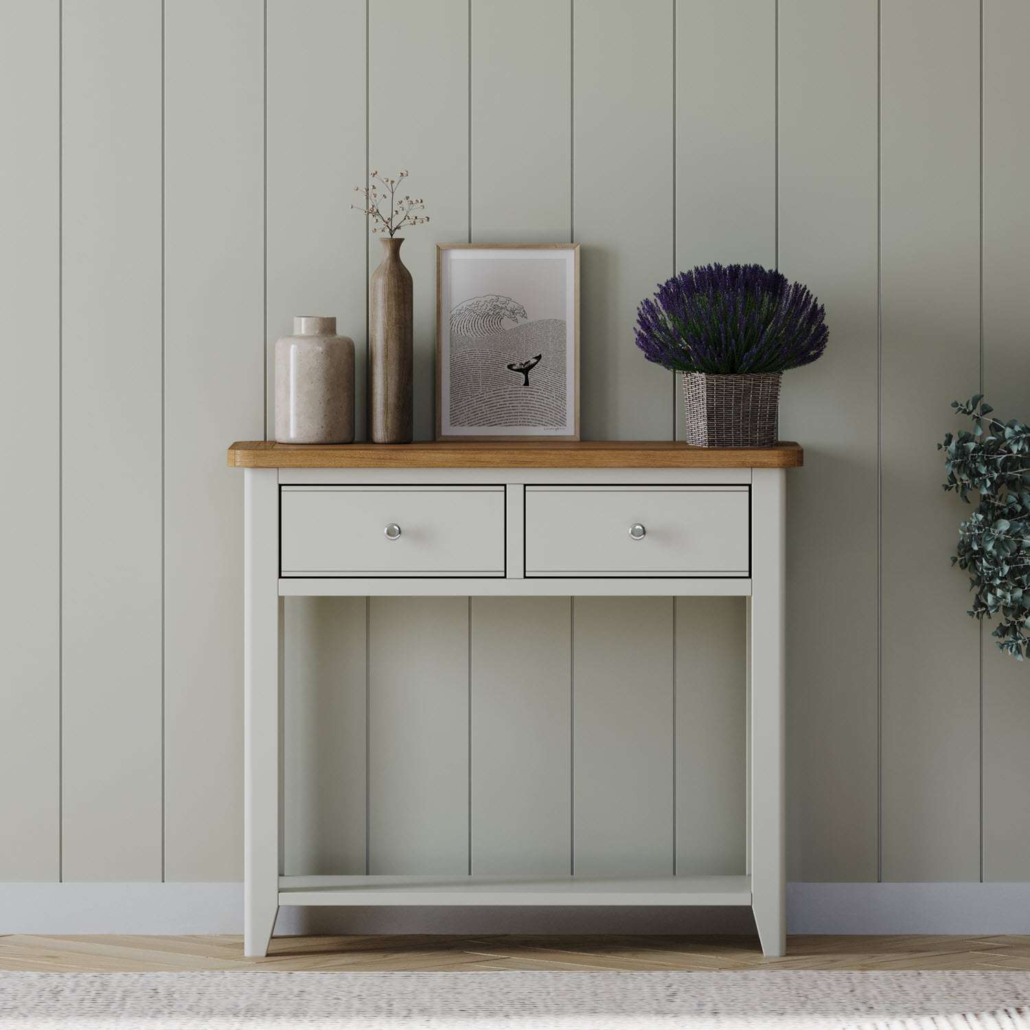 Light Grey Painted Console Table