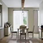 Light Grey Painted Square Dining Table