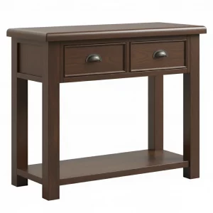 Smoked Oak Console Table