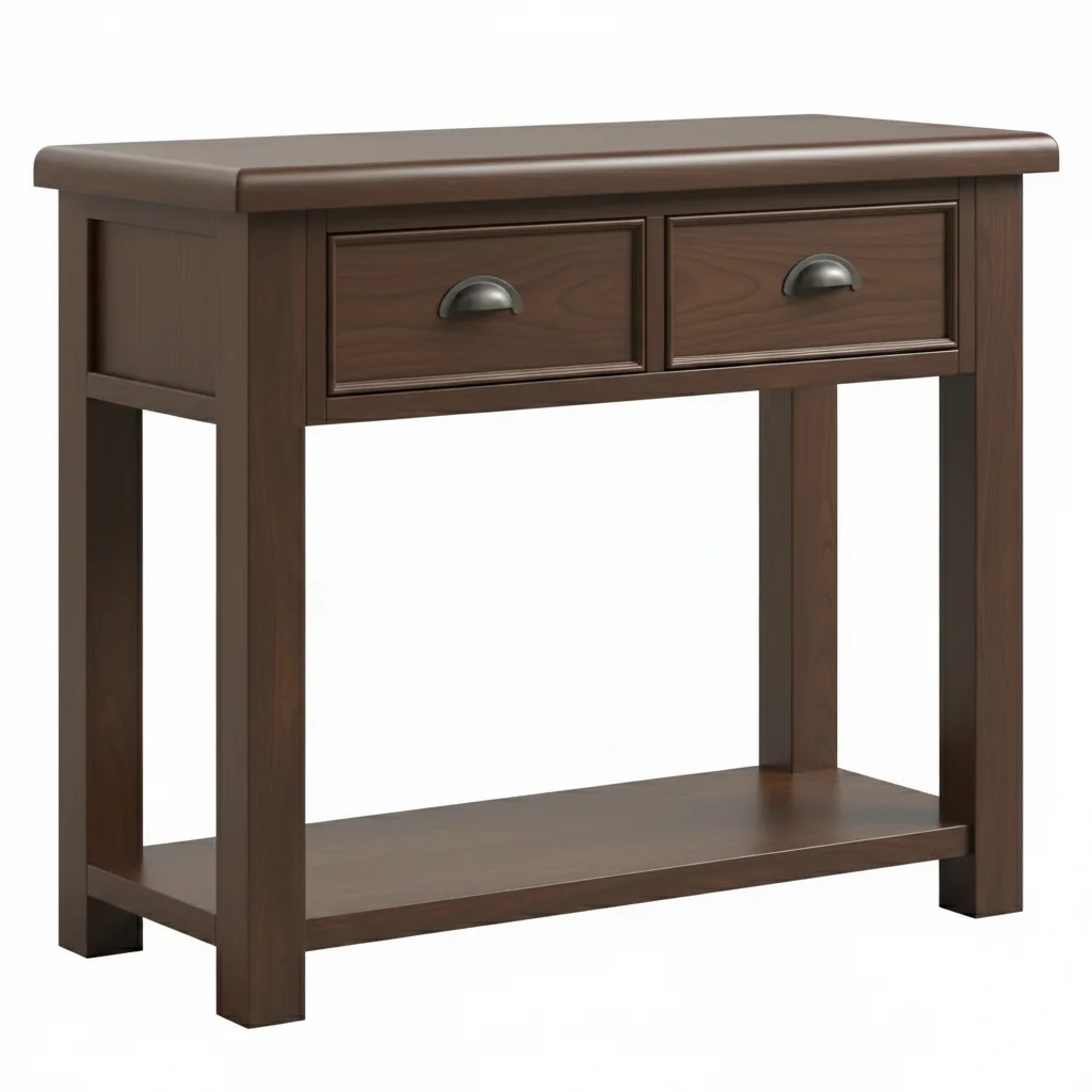 Smoked Oak Console Table