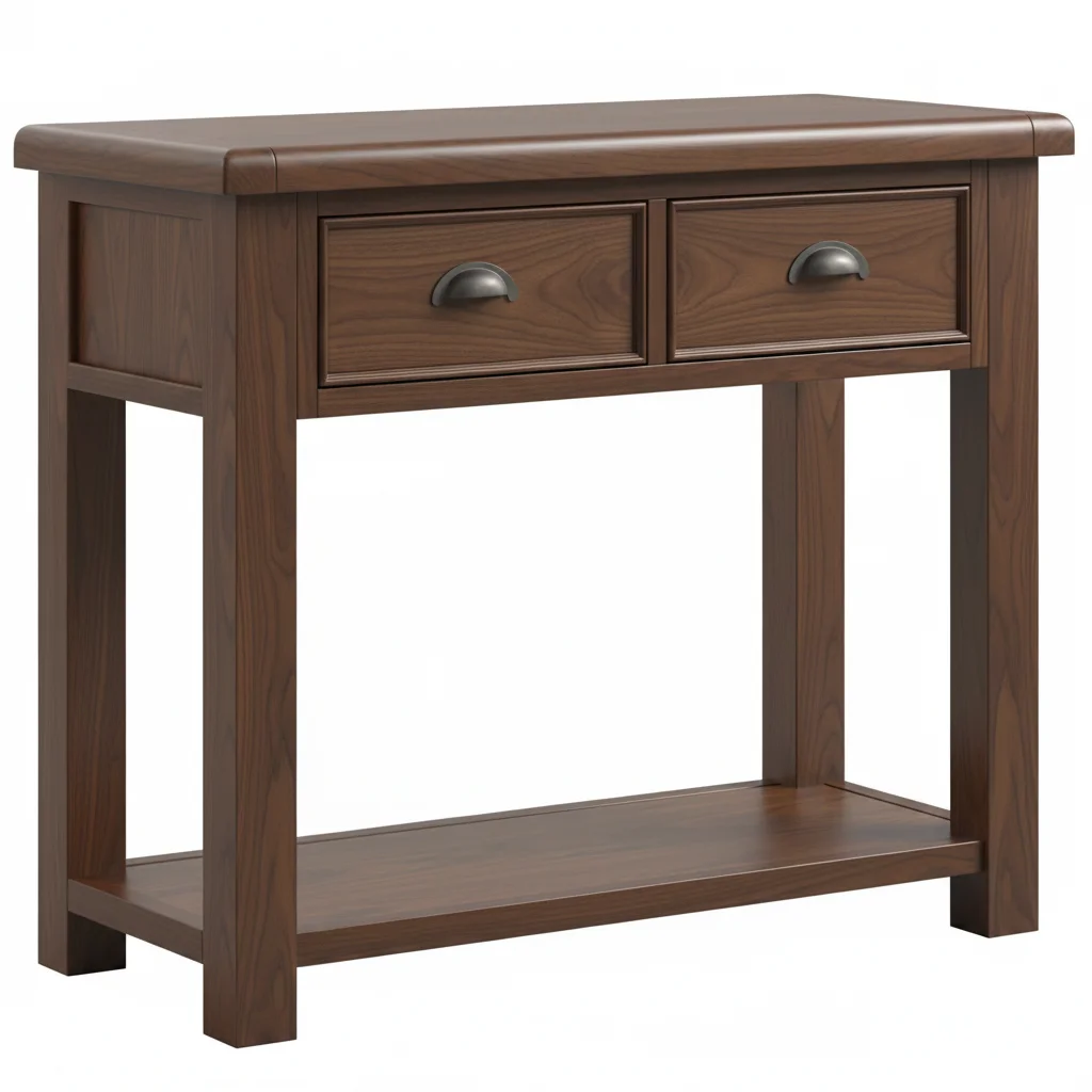Smoked Oak Console Table