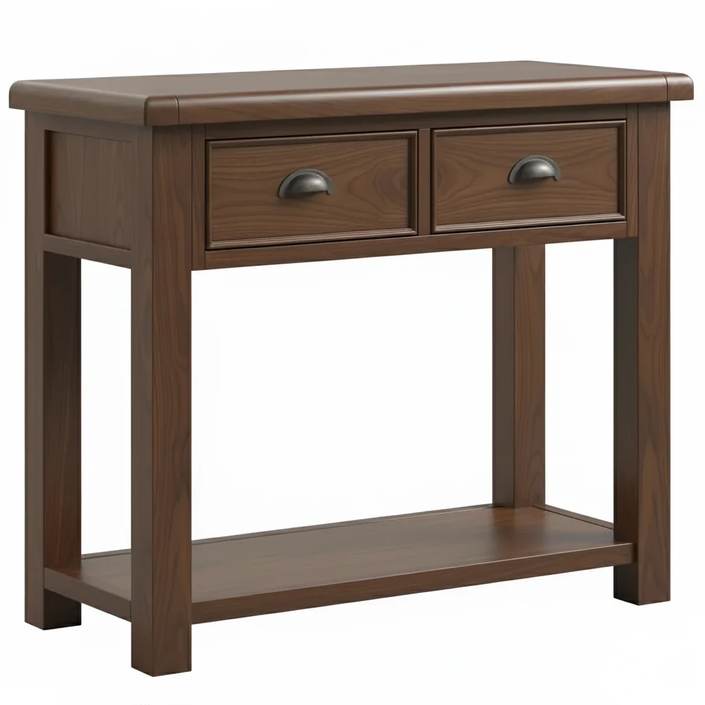 Smoked Oak Console Table
