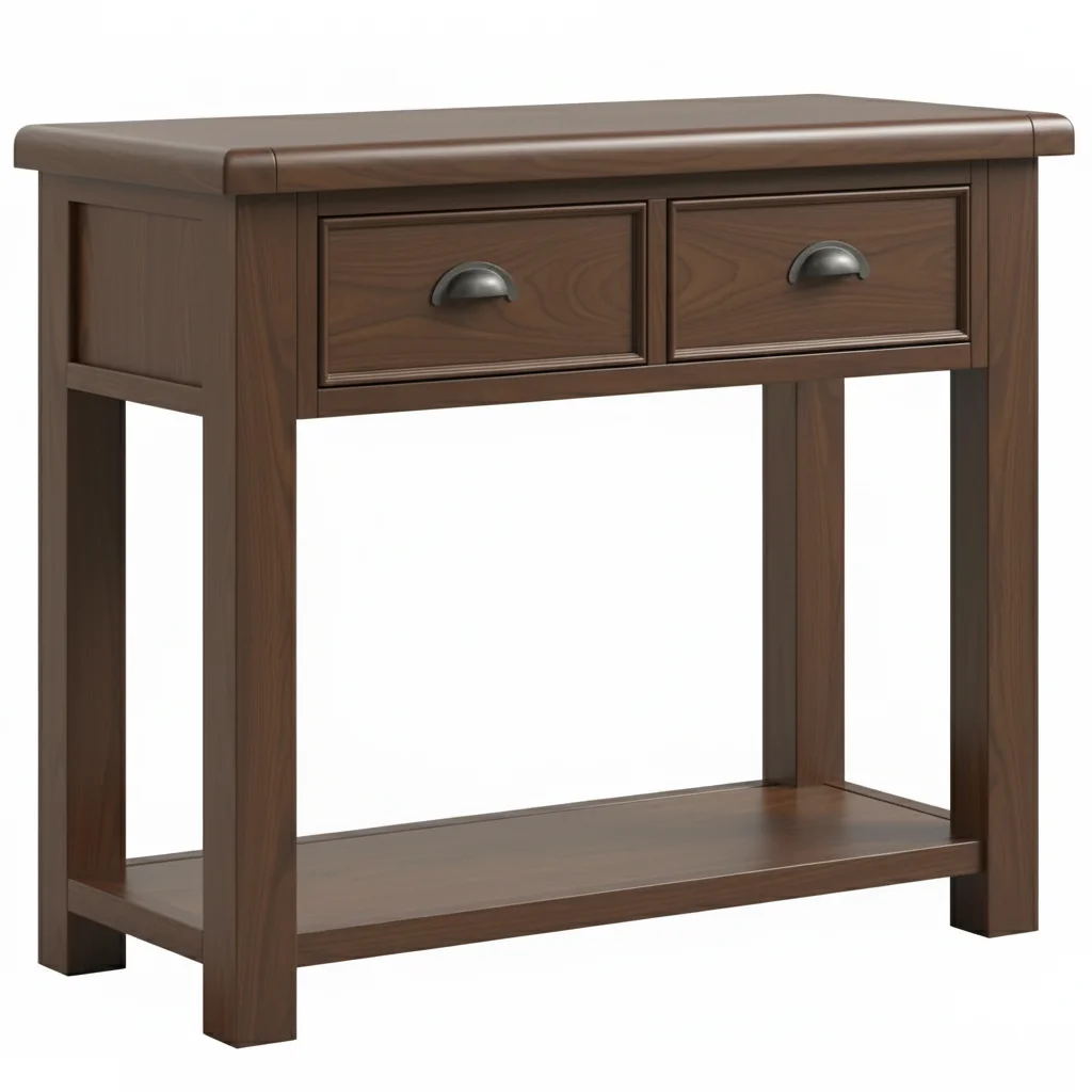 Smoked Oak Console Table