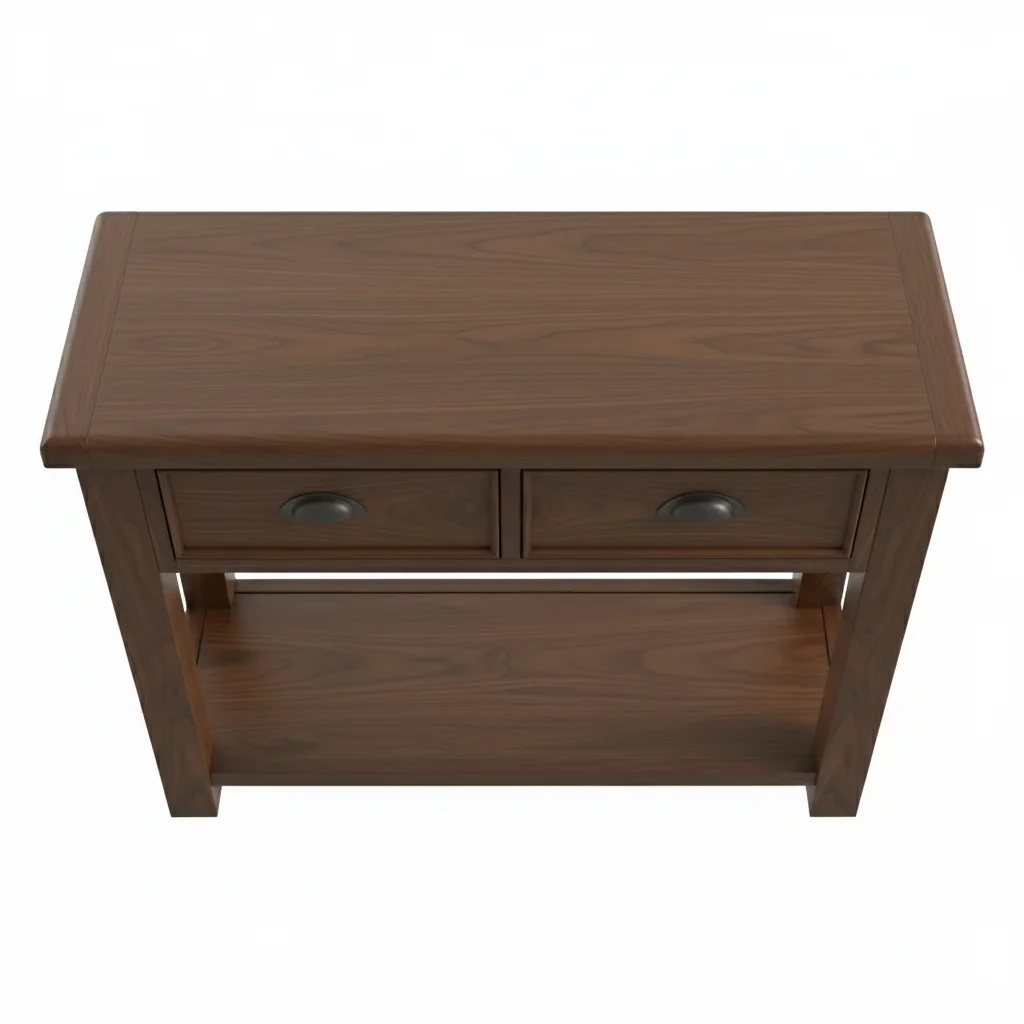 Smoked Oak Console Table